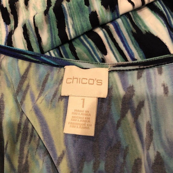 Chicos Dress stretch knit multicolor-abstract size 1 - Picture 7 of 9